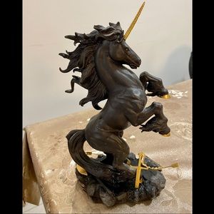Dark Fury Fine Porcelain Sculpture by Ruth Thompson for the Franklin mint